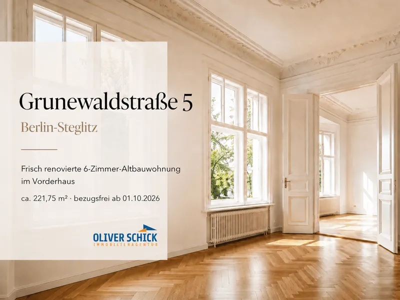 Frisch renovierte großzügige 6-Zimmer-Altbauwohnung mit Balkon in Steglitz — photo 1